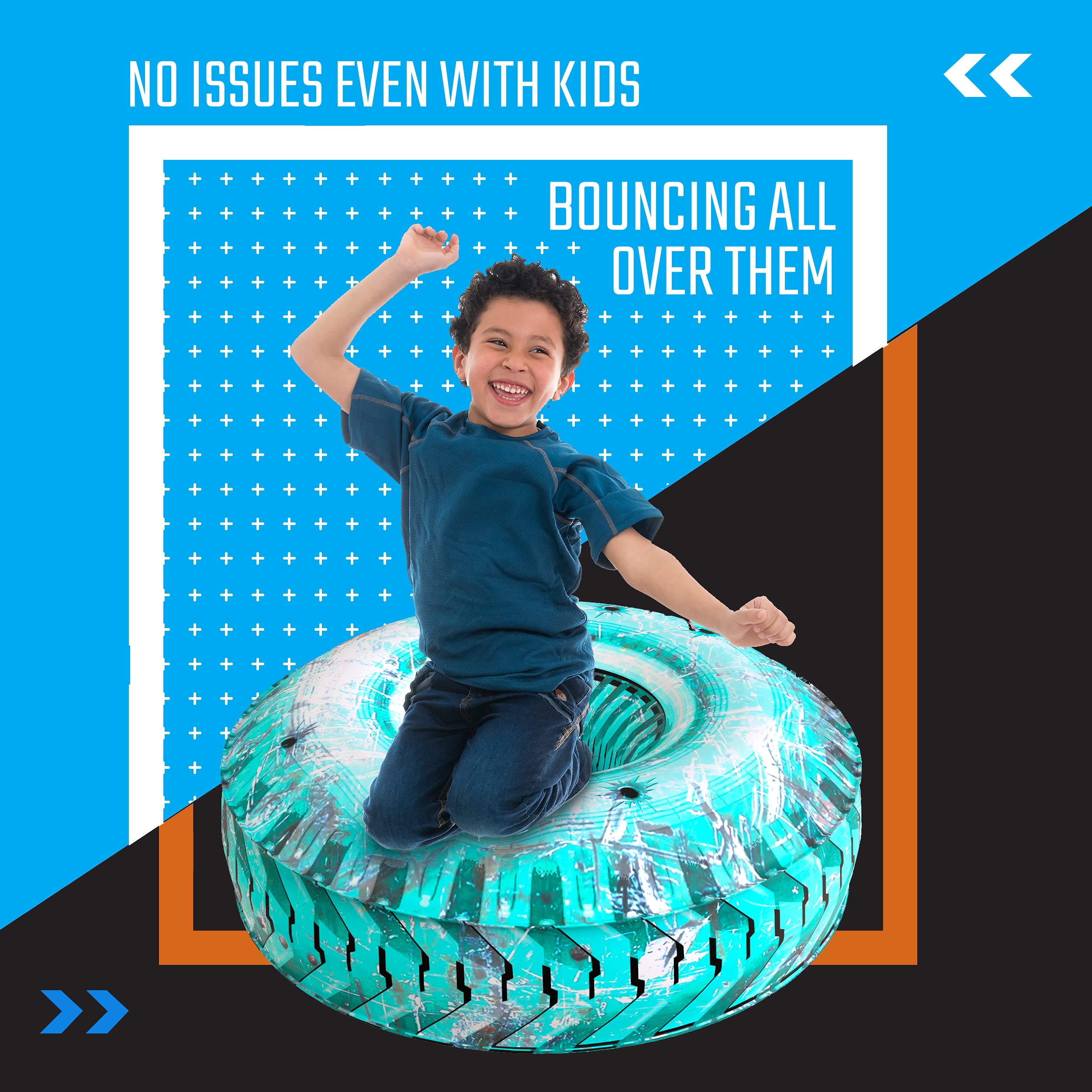 Skywin Inflatable Battle Bunkers – 4-Piece Blue Combat Obstacles for Laser Tag
