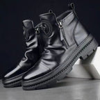 Men'S Korean-Style Zipper Casual Shoes