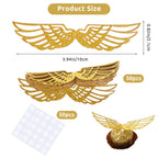 Sliverdew 50PCS Wizard Party Wings Cupcake Toppers – Golden Wafer Chocolate Decoration Set