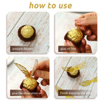 Sliverdew 50PCS Wizard Party Wings Cupcake Toppers – Golden Wafer Chocolate Decoration Set