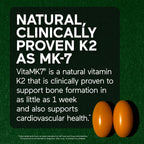 SMARTERNUTRITION Vegan Vitamin D3 5000 IU + Vitamin K2 1100 mcg – Organic Coconut & Olive Oil Softgels (180) 90 Day Supply