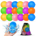 Smirodi 18Pcs Reusable Water Balloons – Safe Magnetic Quick-Fill Pool & Beach Toys for Kids 3–12