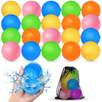 Smirodi 20-Piece Reusable Water Balloons – Magnetic Outdoor Water Toys for Pool & Beach