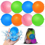 Smirodi Reusable Magnetic Water Balloons – Quick-Fill Water Bombs for Outdoor Games (8Pcs)