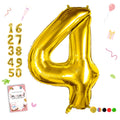 Smlpuame 40 inch Gold Number 4 Balloon – Luxury Foil Balloons for Birthday & Anniversary