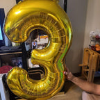 Smlpuame 40 inch Gold Number 4 Balloon – Luxury Foil Balloons for Birthday & Anniversary