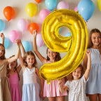 Smlpuame 40 Inch Gold Number Balloon 0-9 – Large Foil Balloons for Birthday, Wedding & Anniversary Celebrations