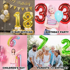 Smlpuame 40-Inch Gold Number Balloons 0-9 | Large Digital Balloons for Birthday Parties & Celebrations