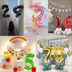 Smlpuame 40-Inch Gold Number Balloons 0-9 | Large Digital Balloons for Birthday Parties & Celebrations