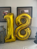 Smlpuame 40-Inch Gold Number 8 Foil Balloon for Birthday Parties | Large Digit Balloons