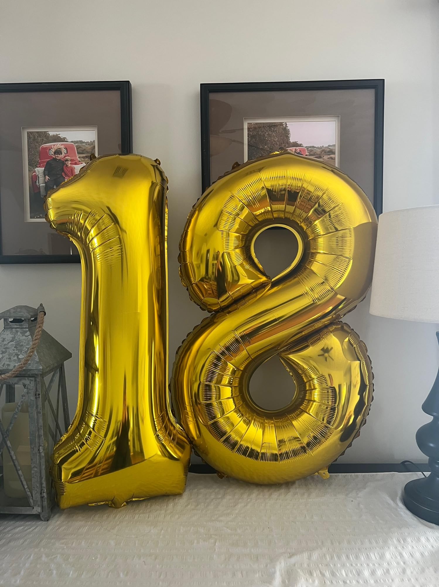 Smlpuame 40-Inch Gold Number 8 Foil Balloon for Birthday Parties | Large Digit Balloons