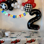 Smlpuame 40-Inch Black Number Balloons (0-9) – 60-Count Digital Foil Balloons for Birthday, Wedding & Anniversary Decor