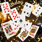 132Pcs Casino Theme Party Decorations by SNLN - Vegas Balloon Garland, Dice Boxes & Poker Cards