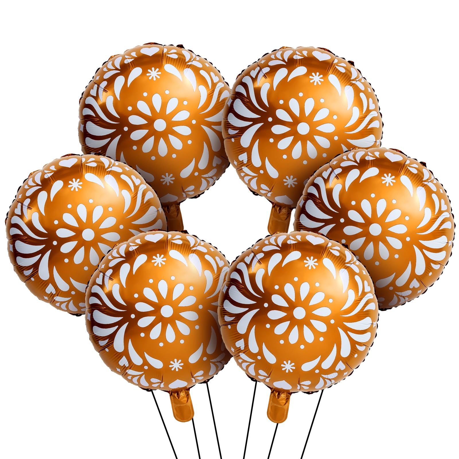 Soaoo 6 Pcs 18-Inch Cielito Lindo Balloons Kit – Mexican Talavera Themed Party Decor for Weddings & Celebrations