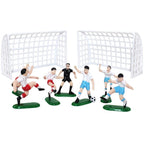 9 Pieces Soccer Cake Toppers – Plastic Football World Cup Party Decorations, White