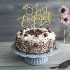 Sodasos Just Engaged Cake Topper Gold – Engagement Party Decorations