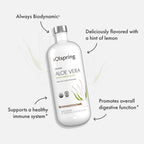 Solspring Biodynamic Organic Aloe Vera Juice with Lemon – 700 mL (23.6 fl oz), USDA Organic, Unpasteurized | Dr. Mercola