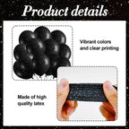 Sondeng 40Pcs Galaxy Balloons – Black Star Latex Balloons for Space Birthday Party Decor