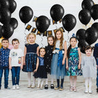 Sondeng 40Pcs Galaxy Balloons – Black Star Latex Balloons for Space Birthday Party Decor