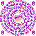 Sosation 100 Pcs Mardi Gras LED Light Up Rings – Flashing Purple Silicone Carnival Party Favors