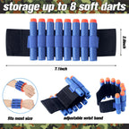 Sosation 8 Sets Kids Tactical Vest Kit — Nerf Party Accessories (Orange & Blue)