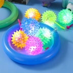 Sotiff 300 Pcs Light Up LED Spiked Bouncy Balls – Multicolor Party Favors