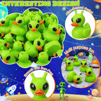 Sotiff 25 Pcs Green Alien Rubber Ducks – Space Theme Party Favors