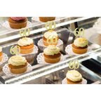 Sotpot 30PCS Gold Glitter 60th Birthday Cupcake Toppers – Cheers to 60 Years