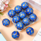 Soulchen 12-Pcs Blue & Golden Rings Stress Balls – Sensory Fidget Toys for Kids Party Favors