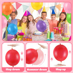 Soulchen 74-Piece Valentine’s Day Gift Set for Kids – Neon Punch Balloons, Cards & Ribbons