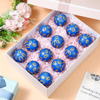 Soulchen 24 Blue & Gold Ring Stress Balls – Fidget Toys, Squeeze for Stress Relief, Party Favors