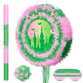 Soulchen Witch Pinata - 14.2 inch Pink & Green Round Pinata – Party Decor