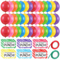 Soulchen 74-Piece Valentine’s Day Gift Set for Kids – Neon Punch Balloons, Cards & Ribbons