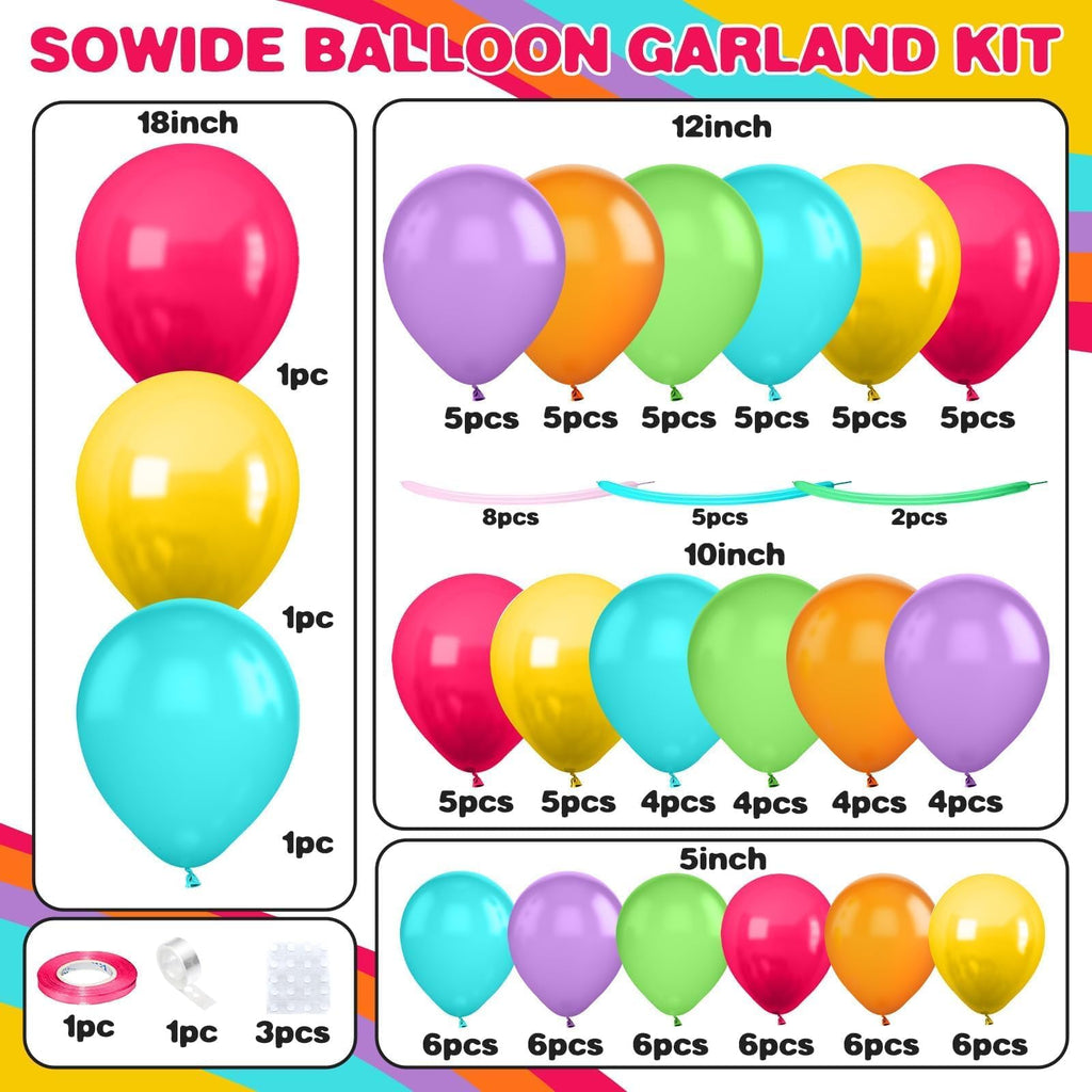 Sowide Balloon Arch Garland Kit | Pastel Balloons for Magical Parties