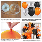 Sowide Basketball Balloons Garland Kit – Orange, Black & Silver Metallic Balloons