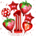 Sowide Berry First Birthday Party Supplies | Strawberry 1st Birthday Balloons Set