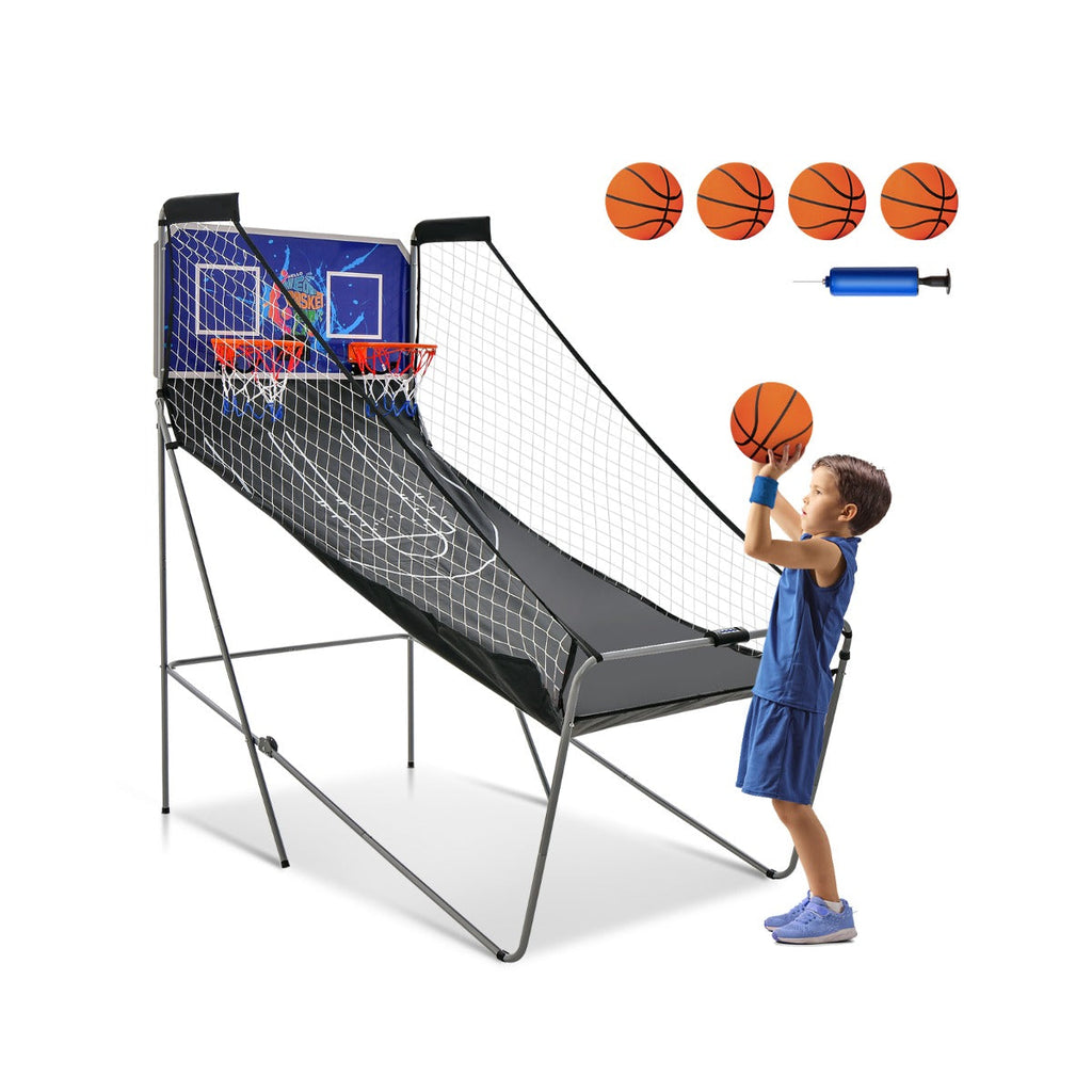 Foldable Basketball Arcade Game 2 Player Shooting Game-Grey