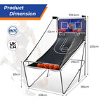 Foldable Basketball Arcade Game 2 Player Shooting Game-Grey