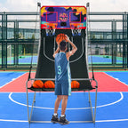 Foldable Basketball Arcade Game 2 Player Shooting Game-Grey