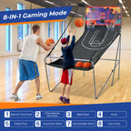 Foldable Basketball Arcade Game 2 Player Shooting Game-Grey