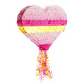 Sparkle and Bash Pull String Pinata – Pink & Gold Ombre Heart, 16x13x3 in
