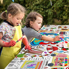 SPERINGEEN Summer Tablecloth Decorations – Coloring Games & Classroom Banner