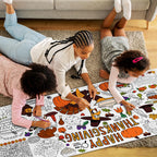 SPERINGEEN Thanksgiving Tablecloth Coloring Poster – Turkey Theme Kids Craft & Family Decor