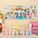 SPERINGEEN Summer Tablecloth Decorations – Coloring Games & Classroom Banner