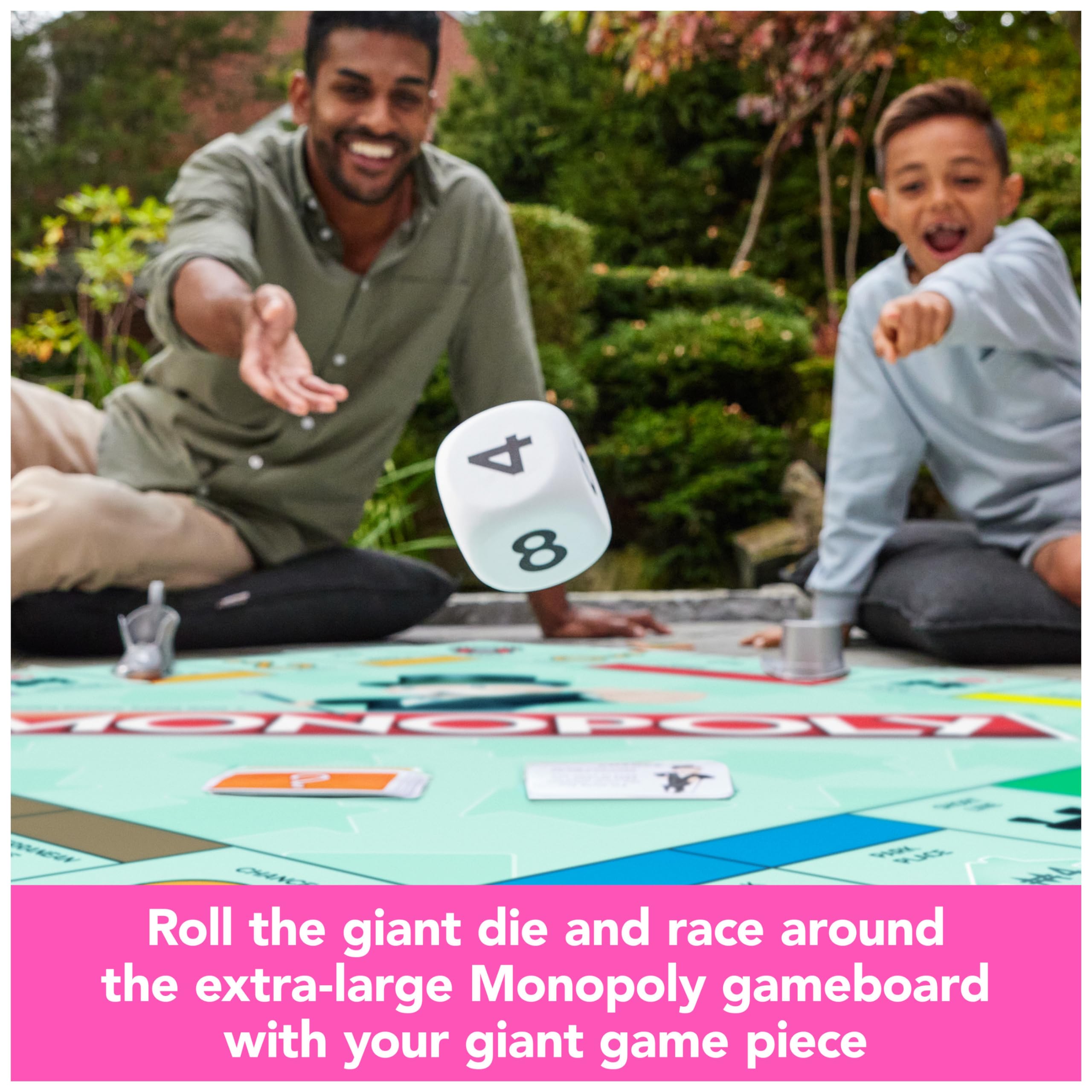 Spin Master Games Monopoly Giant Edition – Oversized Family Board Game for Indoor & Outdoor Play