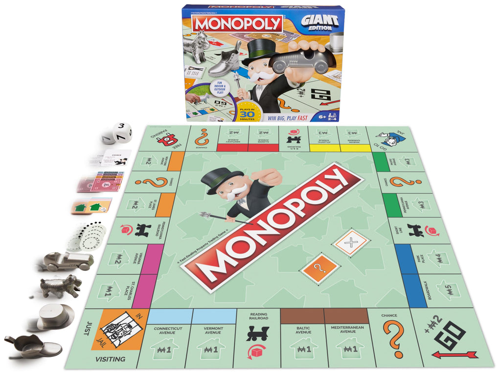 Spin Master Games Monopoly Giant Edition – Oversized Family Board Game for Indoor & Outdoor Play