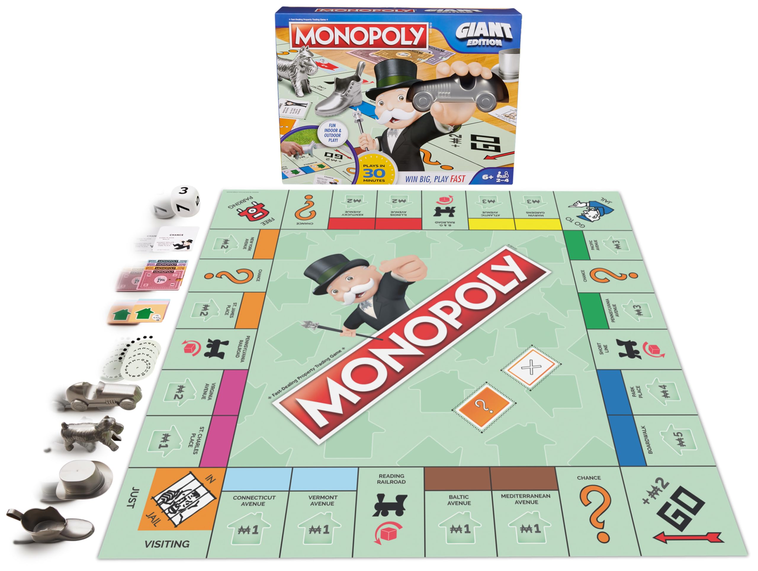 Spin Master Games Monopoly Giant Edition – Oversized Family Board Game for Indoor & Outdoor Play
