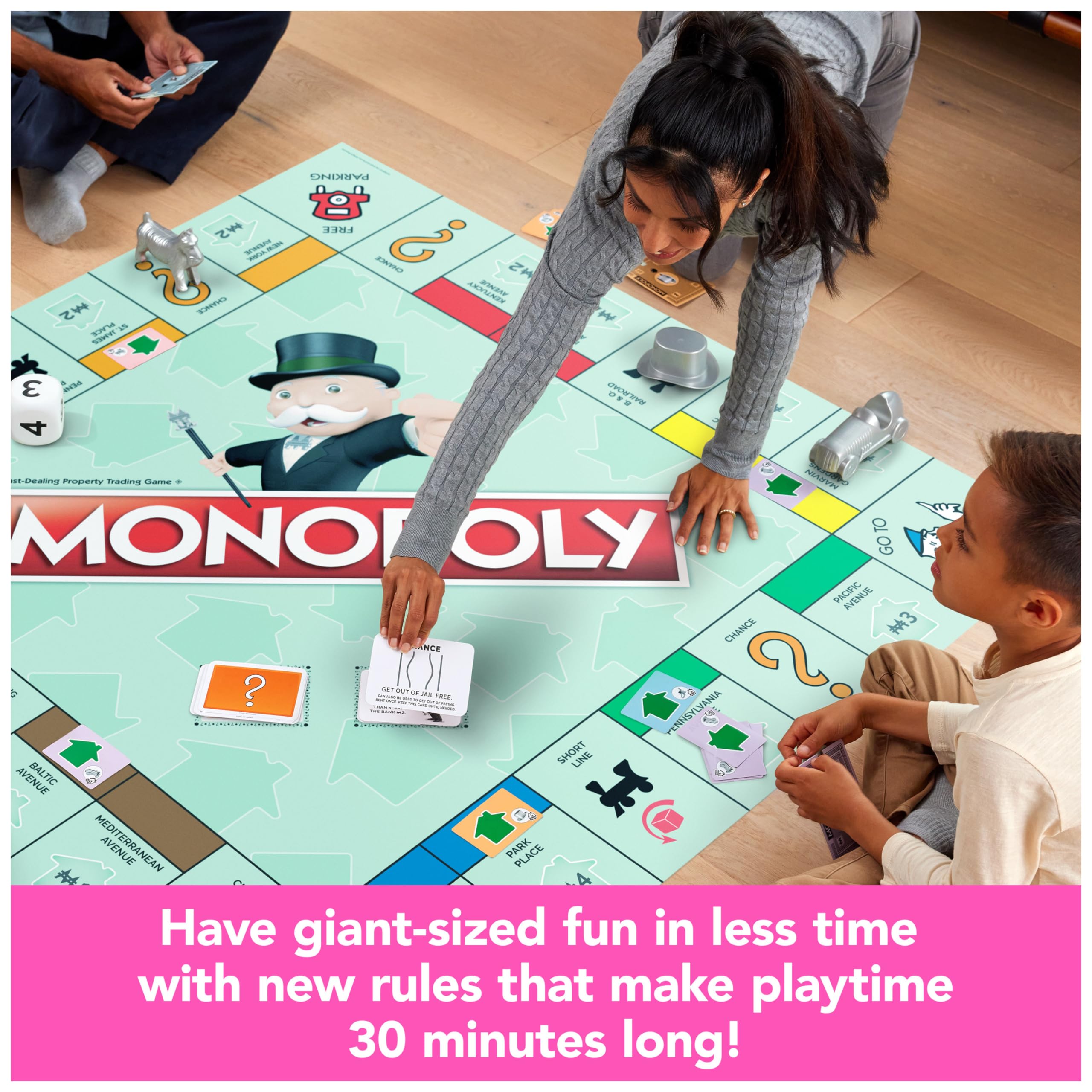 Spin Master Games Monopoly Giant Edition – Oversized Family Board Game for Indoor & Outdoor Play