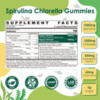 Bio Spirulina & Chlorella Fruchtgummis – Veganes Protein, Super Greens, Vitamin C & D3, Zink & B12 | Zuckerfrei, 60 Stück
