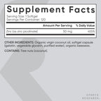 Sports Research Zinc Picolinate 50mg with Organic Coconut Oil – 120 Liquid Softgels